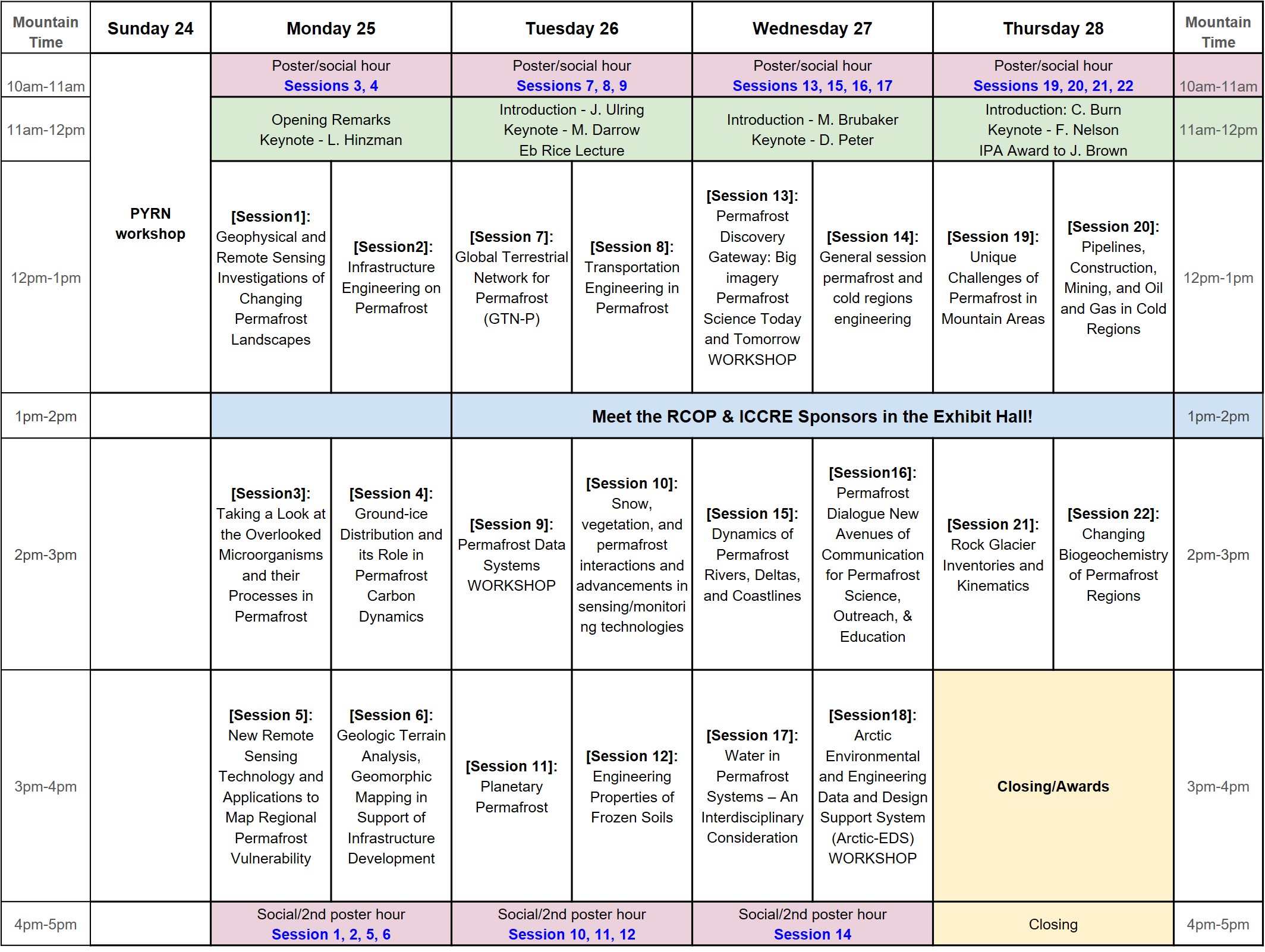 Conference Schedule